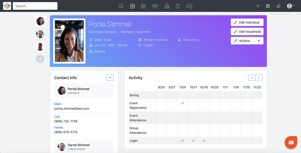 screenshot of A6 Church
